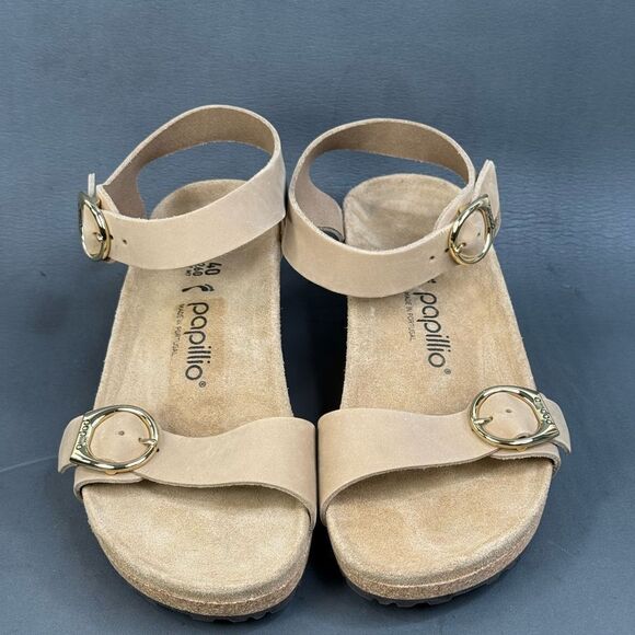 Papillio by Birkenstock Soley Leather Wedge Sandals shoes women size 9 (40) - Picture 4 of 8